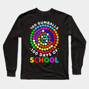 100 Days Of School Teacher And Student Celebration Novelty Long Sleeve T-Shirt